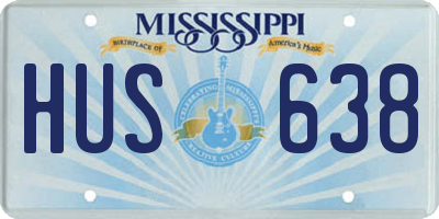MS license plate HUS638