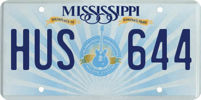 MS license plate HUS644