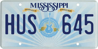 MS license plate HUS645