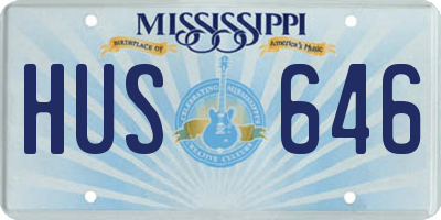 MS license plate HUS646