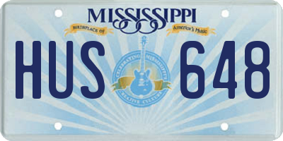 MS license plate HUS648