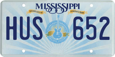 MS license plate HUS652