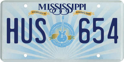 MS license plate HUS654