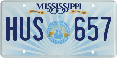 MS license plate HUS657