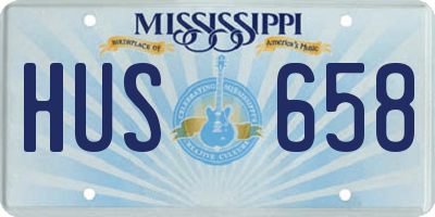 MS license plate HUS658