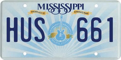 MS license plate HUS661