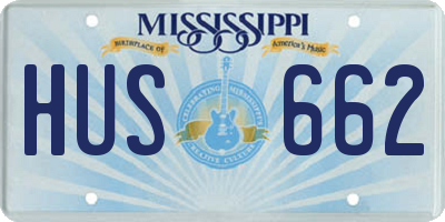 MS license plate HUS662
