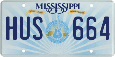 MS license plate HUS664