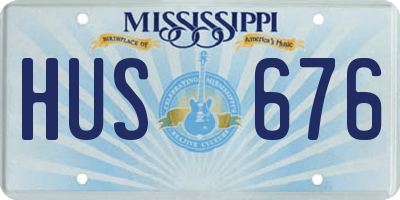 MS license plate HUS676