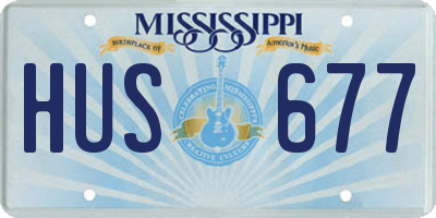 MS license plate HUS677