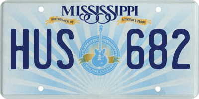 MS license plate HUS682