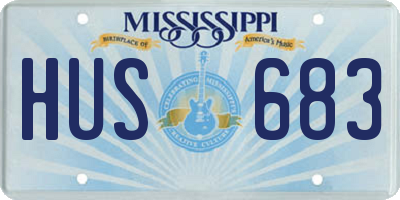 MS license plate HUS683