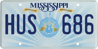 MS license plate HUS686