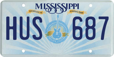 MS license plate HUS687
