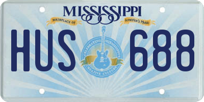 MS license plate HUS688
