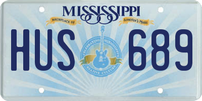 MS license plate HUS689