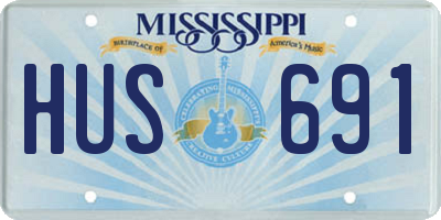 MS license plate HUS691