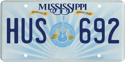 MS license plate HUS692