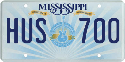 MS license plate HUS700