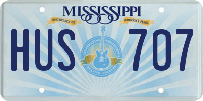 MS license plate HUS707