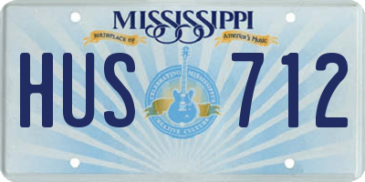 MS license plate HUS712