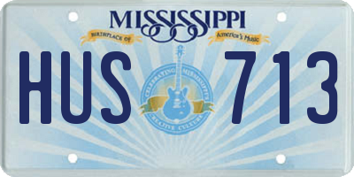 MS license plate HUS713
