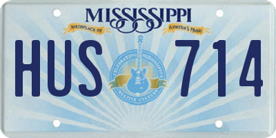 MS license plate HUS714