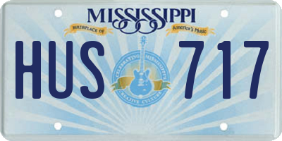 MS license plate HUS717