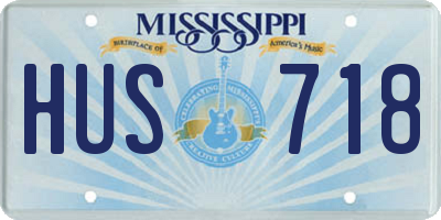 MS license plate HUS718