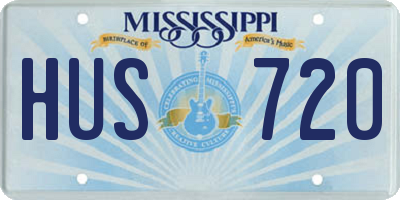 MS license plate HUS720