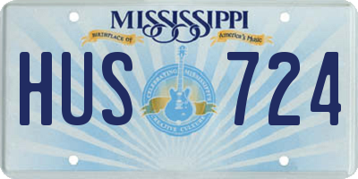 MS license plate HUS724
