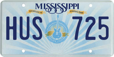 MS license plate HUS725
