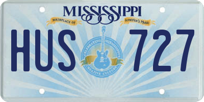 MS license plate HUS727