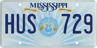 MS license plate HUS729