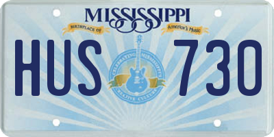 MS license plate HUS730