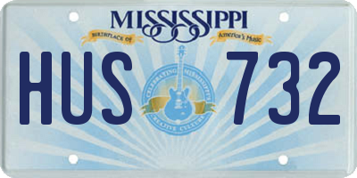 MS license plate HUS732