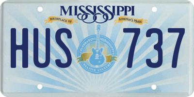 MS license plate HUS737