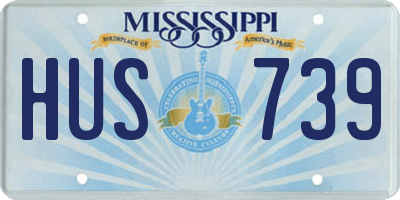 MS license plate HUS739