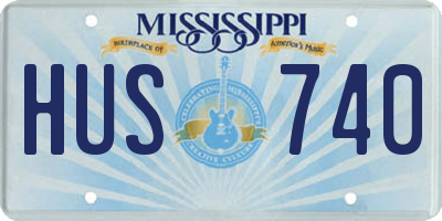MS license plate HUS740