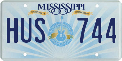 MS license plate HUS744