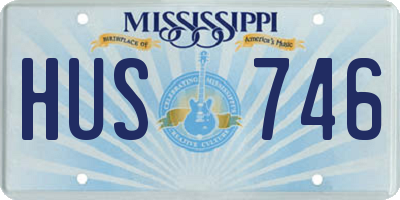 MS license plate HUS746
