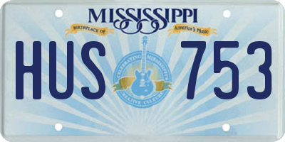 MS license plate HUS753