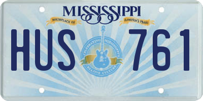 MS license plate HUS761