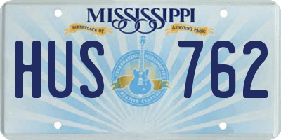 MS license plate HUS762