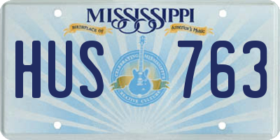 MS license plate HUS763