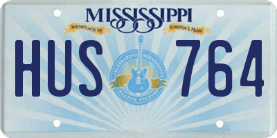 MS license plate HUS764