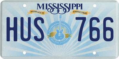 MS license plate HUS766