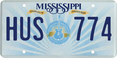 MS license plate HUS774