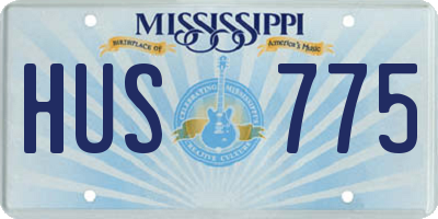 MS license plate HUS775