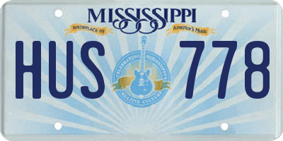 MS license plate HUS778